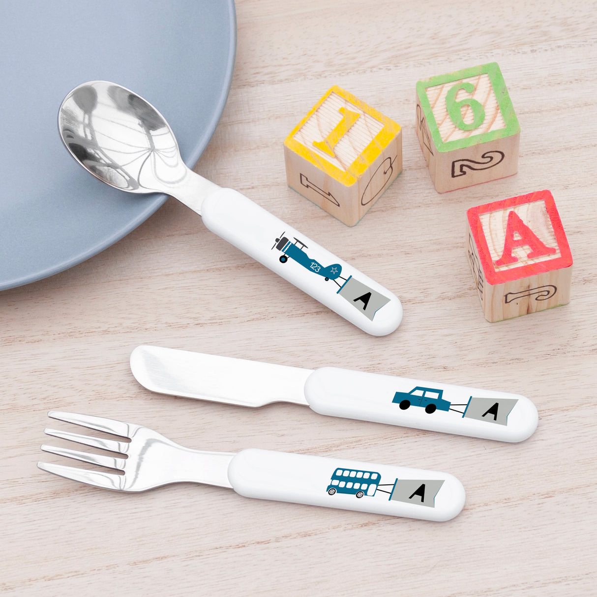 Personalised Kids Adventure Metal Cutlery Set - Shop Cutlery Sets At Gift Moments - 1