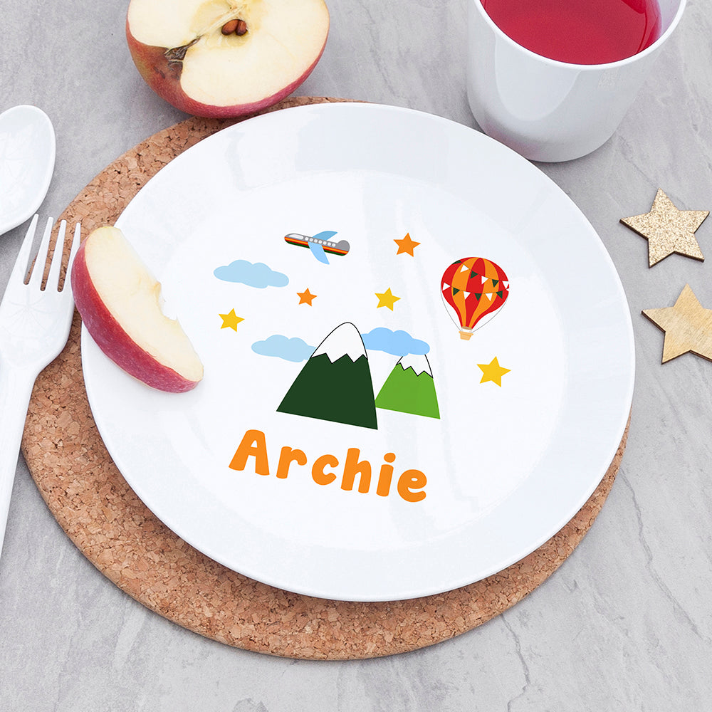 Personalised Kids Adventure Plastic Dining Set: 3 - Tableware By Gift Moments
