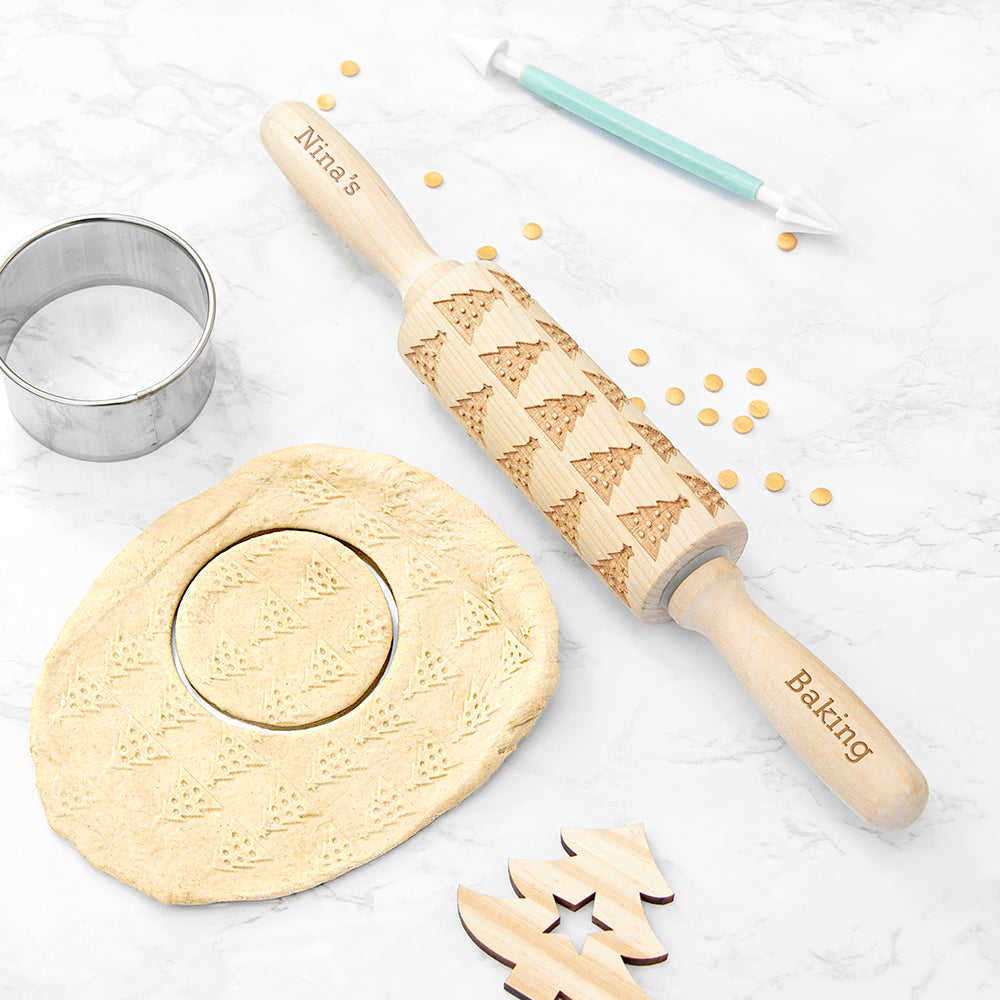 Personalised Kids Christmas Tree Decorating Rolling Pin: 1 - Kitchen Tools & Utensils By Gift Moments