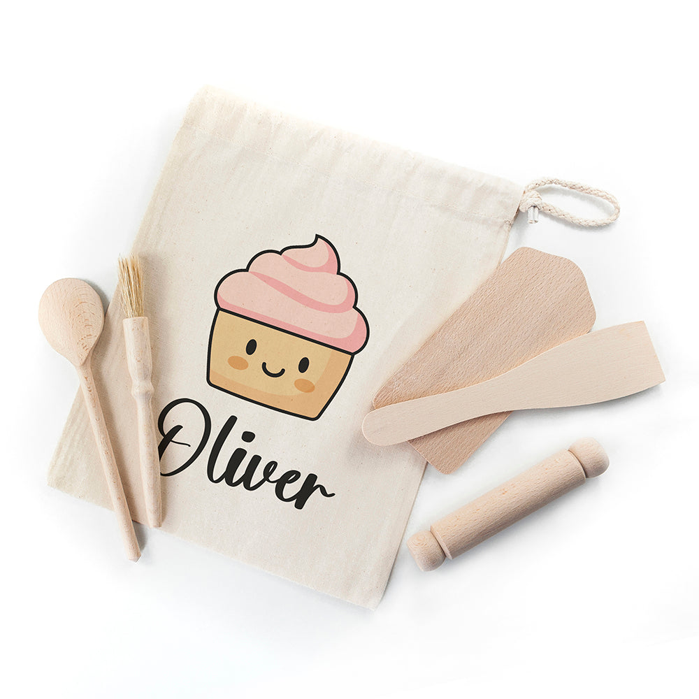 Personalised Kids Cupcake Baking Set: 4 - Kitchen Tools & Utensils By Gift Moments