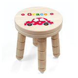 Personalised Kid’s Cute Car Wooden Stool: 3 Wooden Stools By Gift Moments