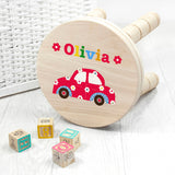 Personalised Kid’s Cute Car Wooden Stool: 1 Wooden Stools By Gift Moments