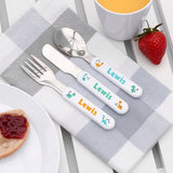 Personalised Kids Cute Dinosaur Cutlery Set - Shop Cutlery Sets At Gift Moments - 3