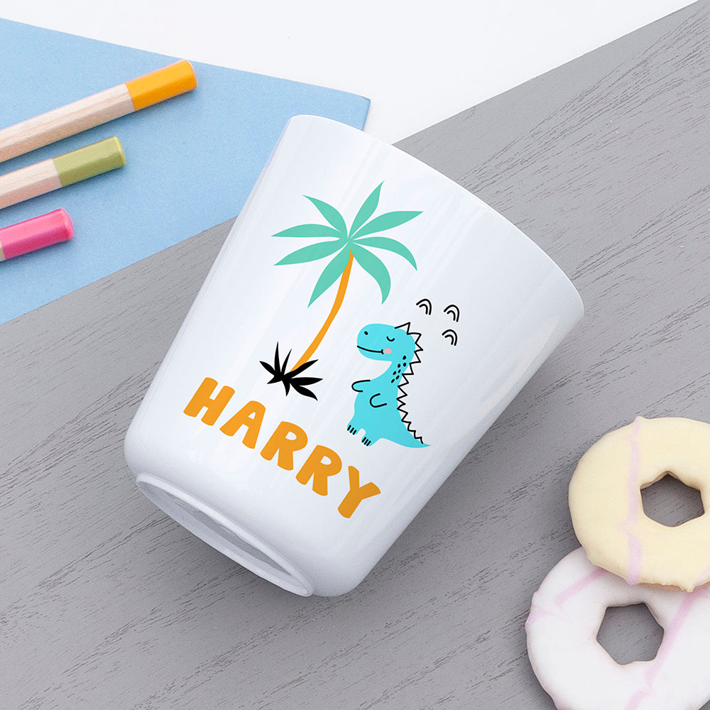 Personalised Kids Cute Dinosaur Plastic Dining Set: 2 - Tableware By Gift Moments