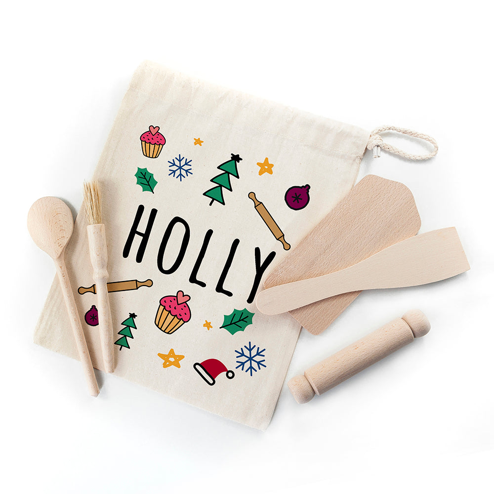 Personalised Kids Festive Baking Set - Shop Kitchen Tools & Utensils At Gift Moments - 4