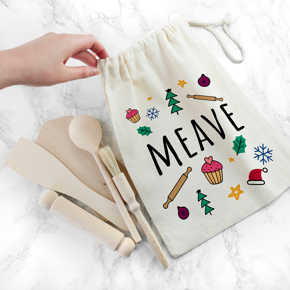 Personalised Kids Festive Baking Set - Shop Kitchen Tools & Utensils At Gift Moments - 1