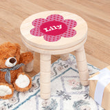 Personalised Kid’s Flower Wooden Stool: 4 Wooden Stools By Gift Moments