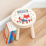 Personalised Kid’s Fox Wooden Stool: 4 Wooden Stools By Gift Moments