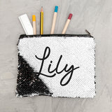 Personalised Kids Hidden Message Sequin Pencil Cases: 3 Black Pencil Cases & Sets By Gift Moments