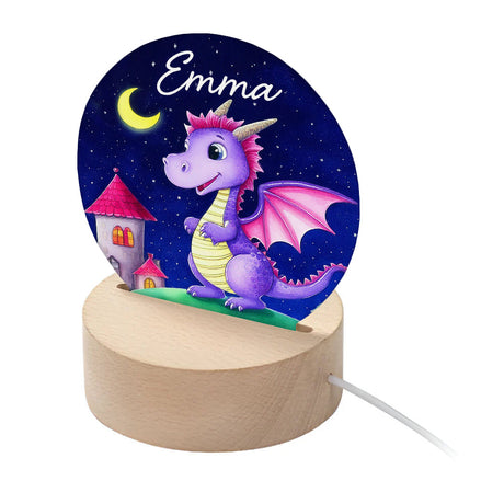 Personalised Kid’s Magical Dragon LED Night Light: 1 LED Lighting By Gift Moments