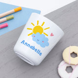 Personalised Kids Pastel Sky Plastic Dining Set: 2 Tableware By Gift Moments