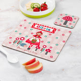 Personalised Kid’s Riding Hood Placemat & Coaster Set: 2 - Placemats By Gift Moments