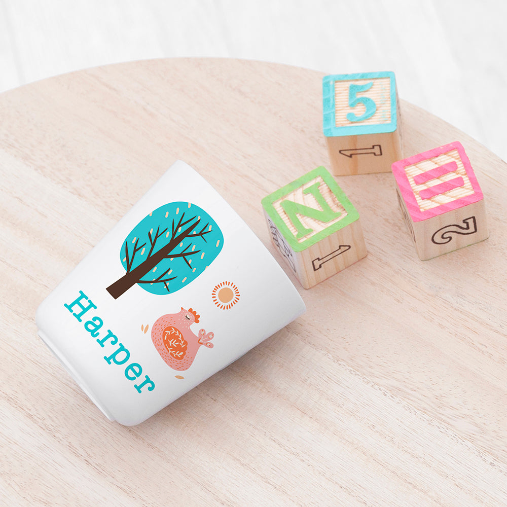 Personalised Kids Scandi Summer Plastic Dining Set: 2 Tableware By Gift Moments