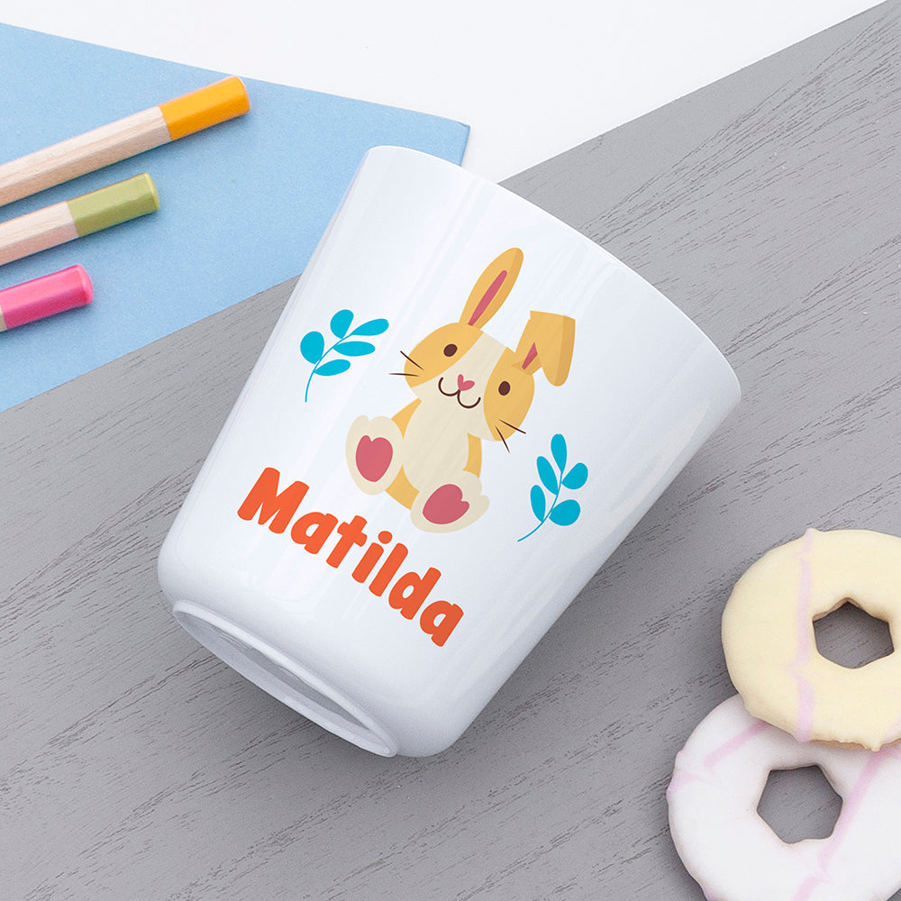 Personalised Kids Spring Bunny Plastic Dining Set: 2 Tableware By Gift Moments
