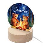 Personalised Kid’s Woodland Teddy Bears LED Night Light - Shop LED Lighting At Gift Moments - 1