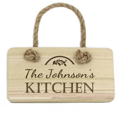 Personalised Kitchen Wooden Sign: 2 - Signs & Plaques By Gift Moments