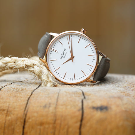 Personalised Ladies Architēct Blanc Watch Light Grey: 5 - Watches By Architect Watches