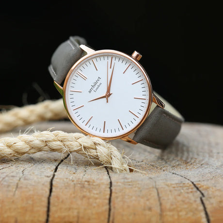 Personalised Ladies Architēct Blanc Watch Light Grey: 4 - Watches By Architect Watches