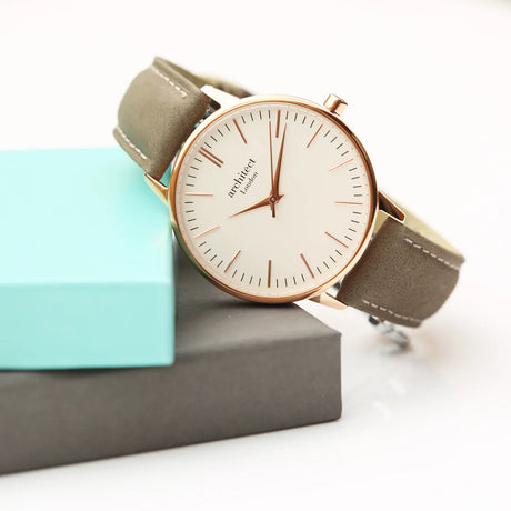 Personalised Ladies Architēct Blanc Watch Light Grey: 7 - Watches By Architect Watches