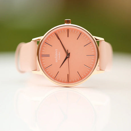 Personalised Ladies Architēct Coral Watch Light Pink: 3 - Watches By Architect Watches