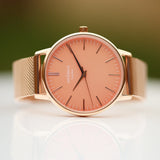 Personalised Ladies Architēct Coral Watch Rose Gold Mesh: 4 - Watches By Architect Watches