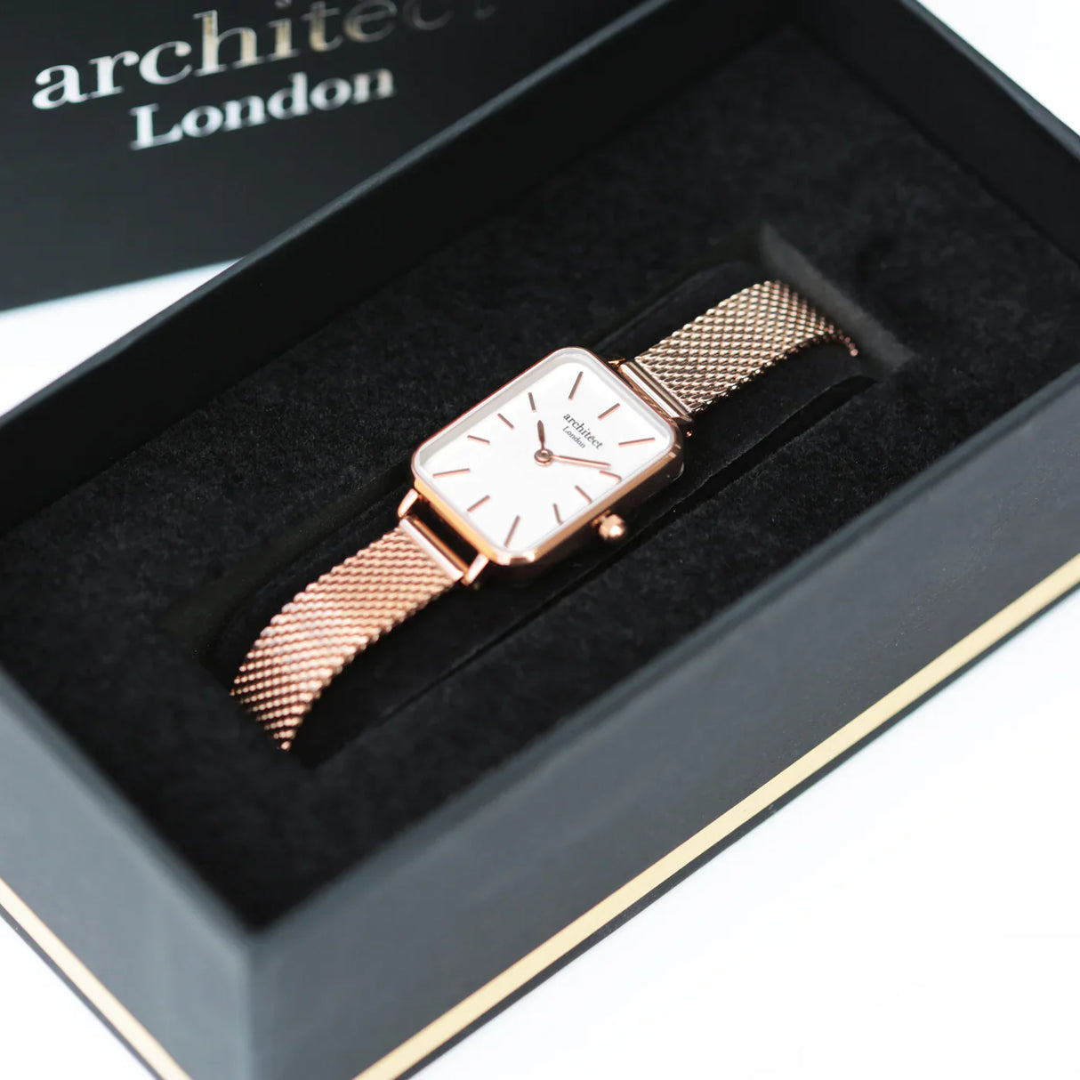 Personalised Ladies Architēct Lille Watch Rose Gold: 3 - Watches By Architect Watches
