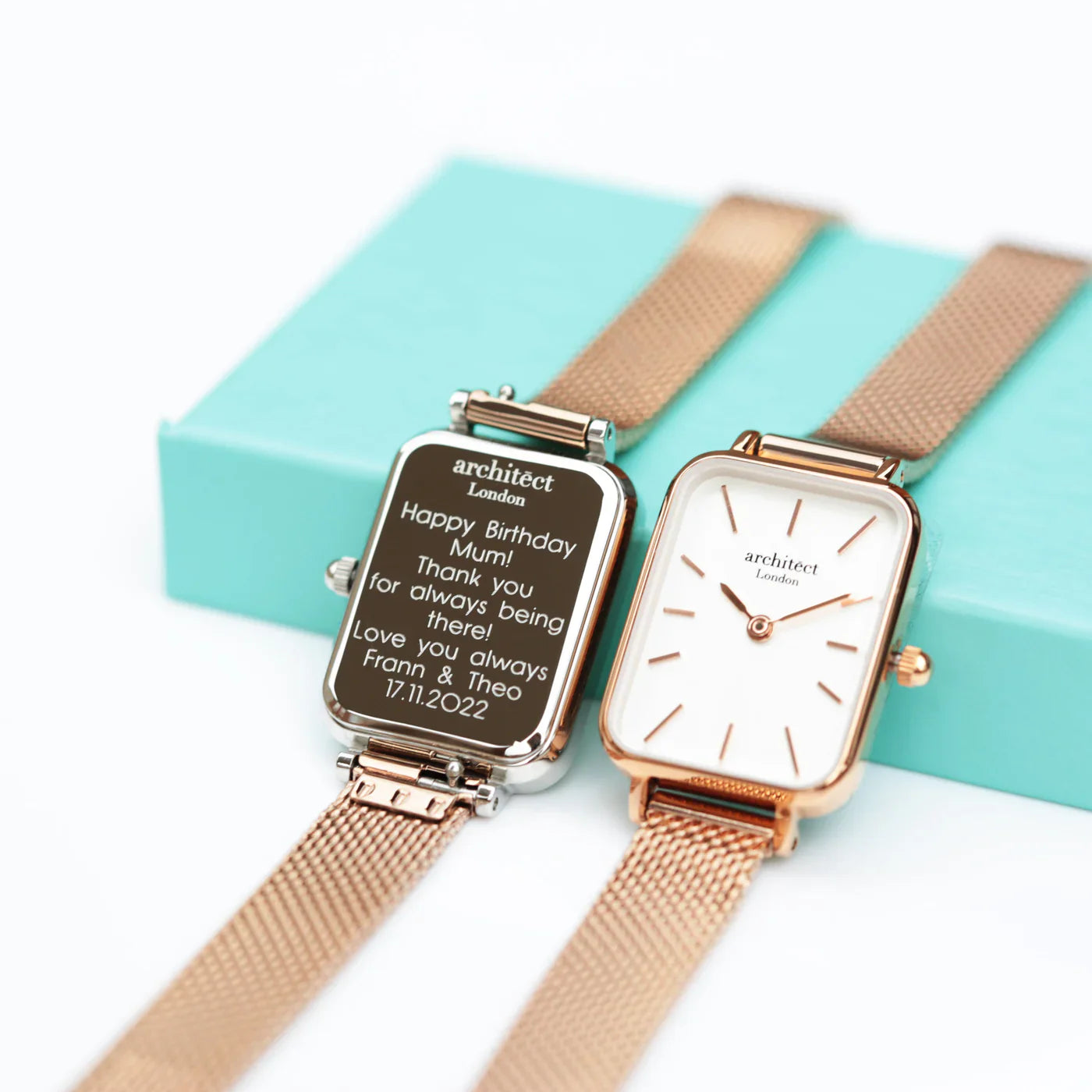 Personalised Ladies Architēct Lille Watch Rose Gold: 2 - Watches By Architect Watches