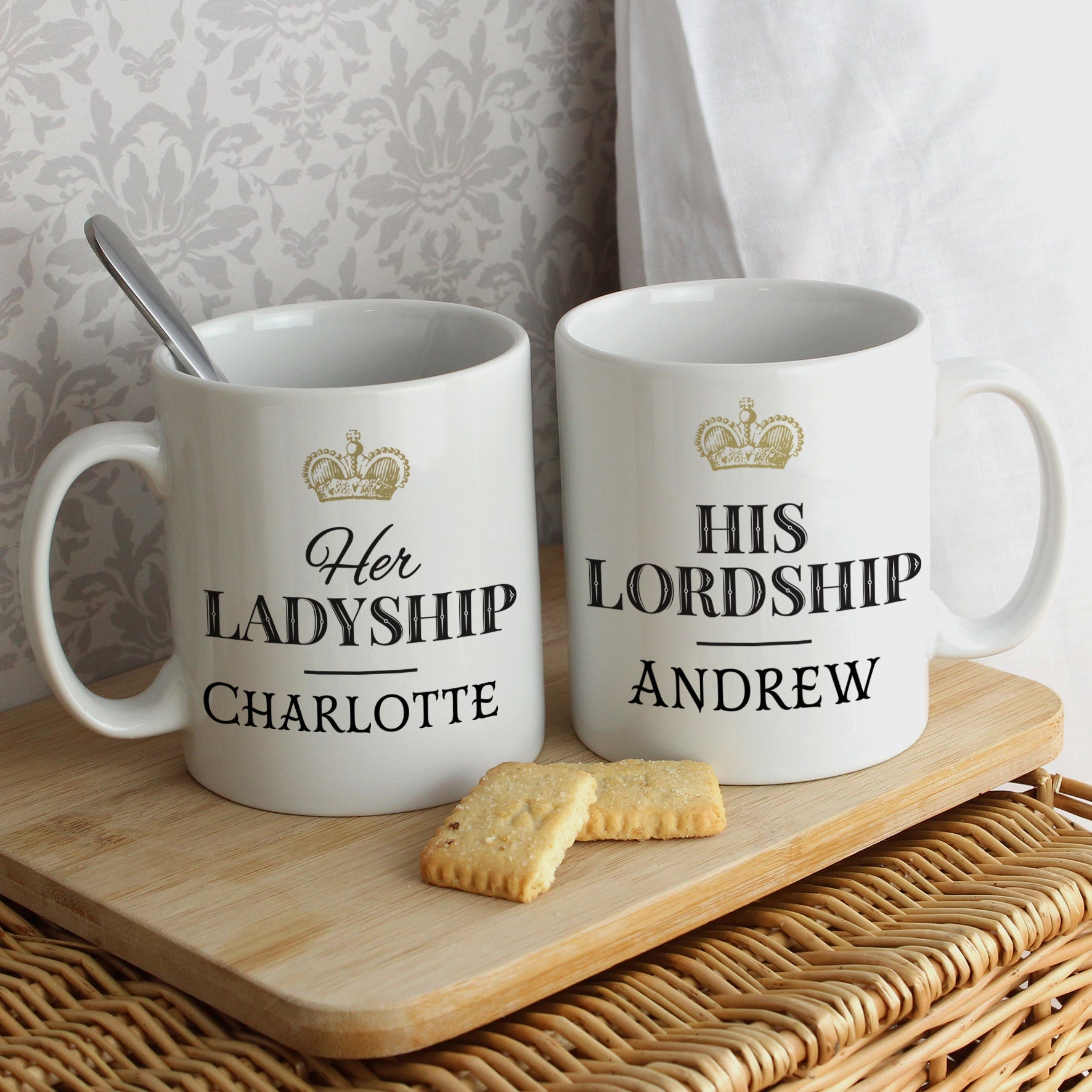Personalised Ladyship and Lordship Mug Set: 1 - Mugs By Gift Moments