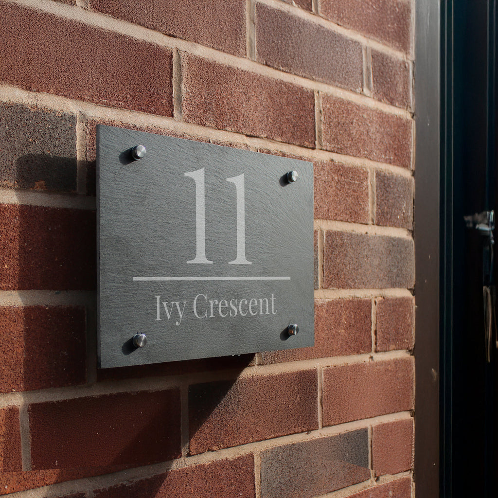 Personalised Large Number Slate House Sign - Shop Signs & Plaques At Gift Moments - 3