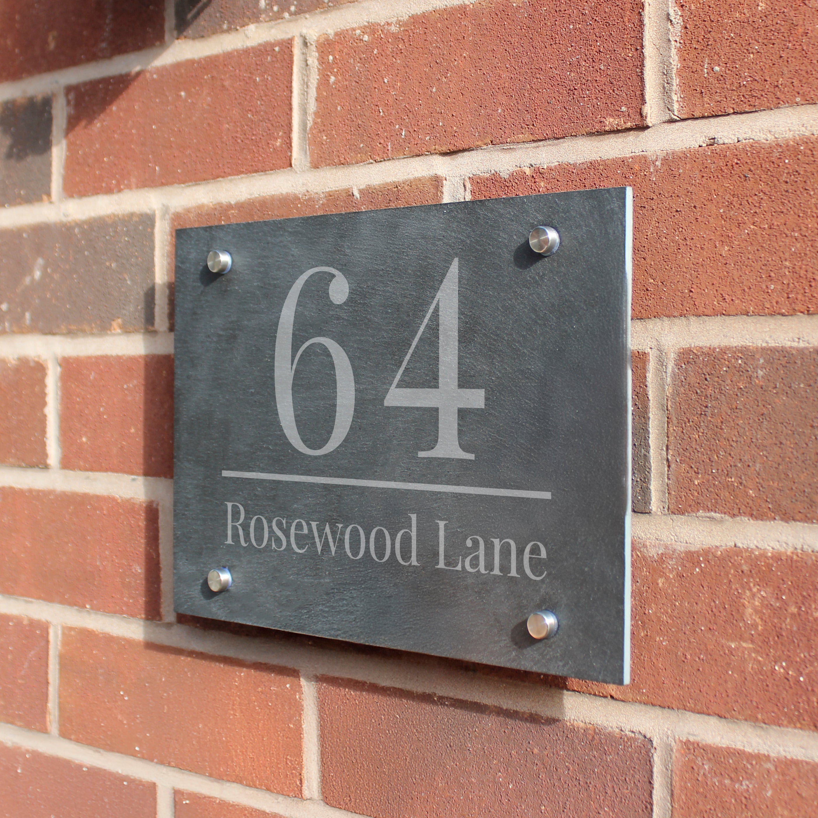 Personalised Large Number Slate House Sign - Shop Signs & Plaques At Gift Moments - 2