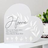 Personalised Leaf Decor Free Standing Heart Ornament: 3 - Ornaments By Gift Moments