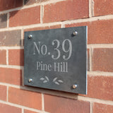 Personalised Leaf Slate House Sign: 2 - House Signs By Gift Moments
