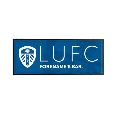 Personalised Leeds United FC Mono Crest Bar Runner: 1 - Barware By Leeds United
