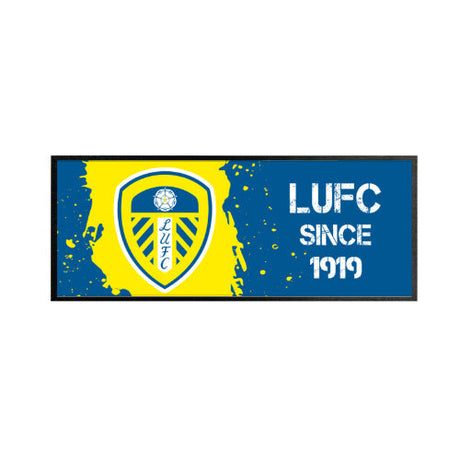 Personalised Leeds United FC Paint Splash Bar Runner: 1 - Barware By Leeds United
