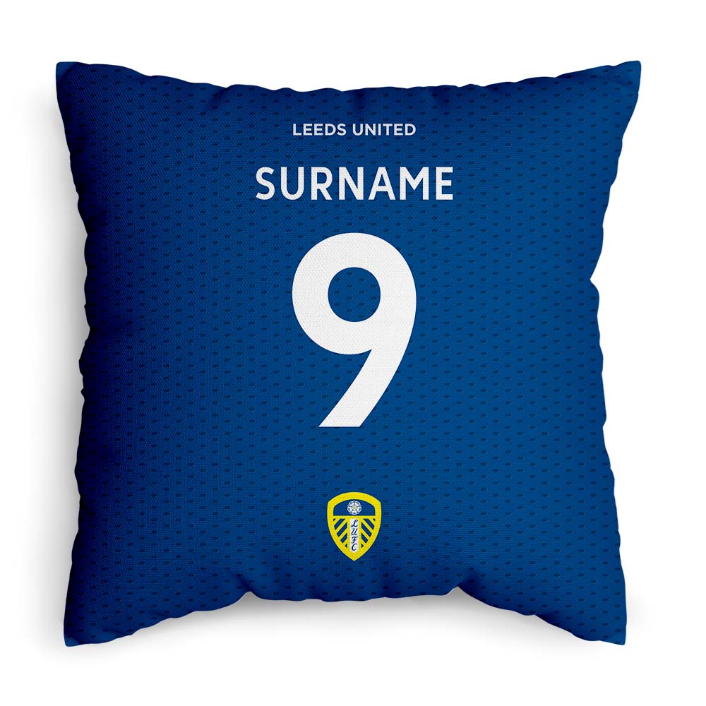 Personalised Leeds United FC Shirt 18’’ Cushion: 1 - Cushions By Leeds United