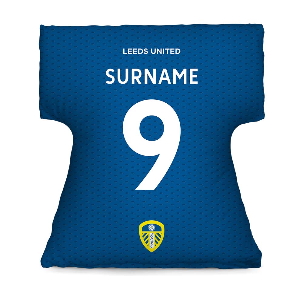 Personalised Leeds United FC Shirt-Shaped Cushion: 1 - Cushions By Leeds United