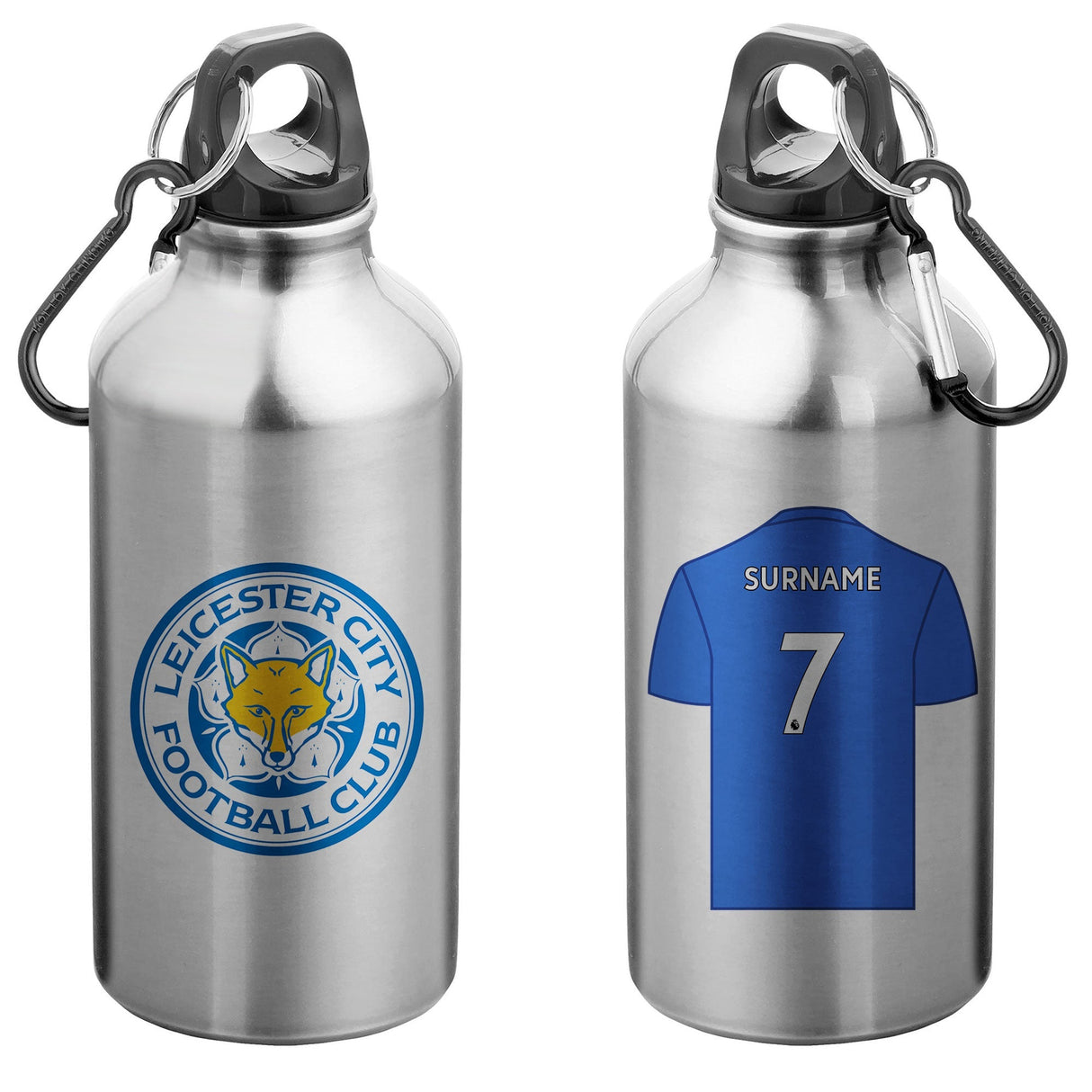 Personalised Leicester City FC Aluminium Water Bottle: 1 - Water Bottles By Leicester City