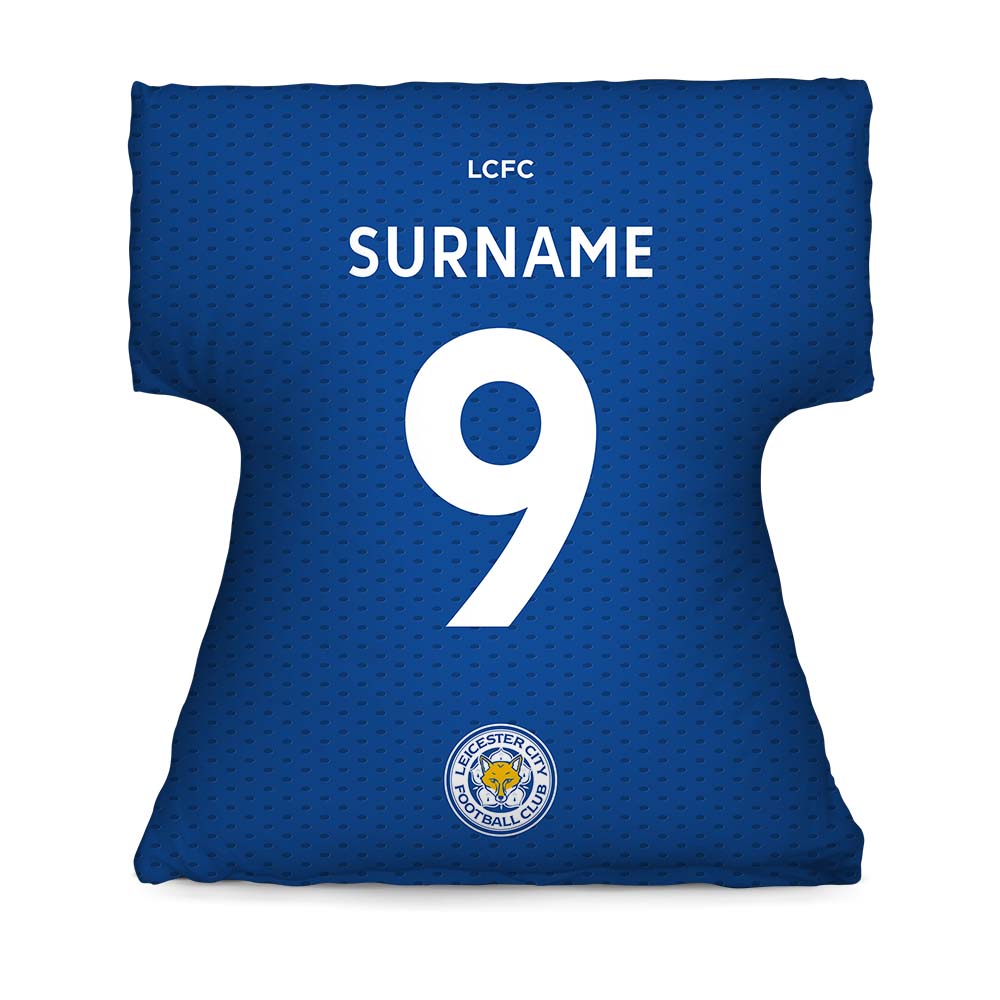 Personalised Leicester City FC Shirt-Shaped Cushion: 1 - Cushions By Leicester City