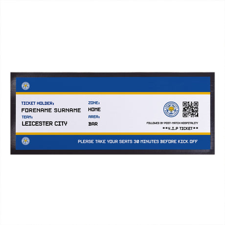 Personalised Leicester City FC Ticket Bar Runner: 1 - Barware By Leicester City