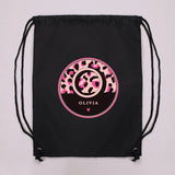 Personalised Leopard Print Black Kit Bag: 2 - Kids Bags By Gift Moments