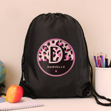 Personalised Leopard Print Black Kit Bag: 4 - Kids Bags By Gift Moments