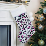 Personalised Leopard Print Christmas Stocking: 1 - Christmas Stockings By Gift Moments