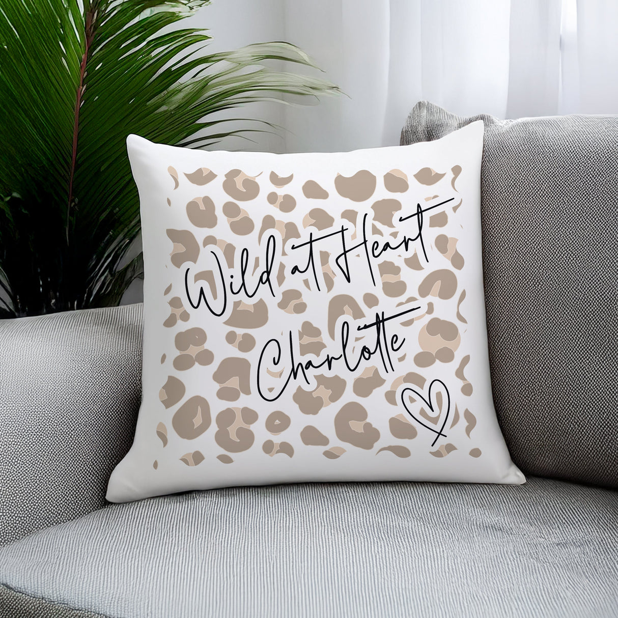 Personalised Leopard Print Cushion - Shop Cushions At Gift Moments - 3
