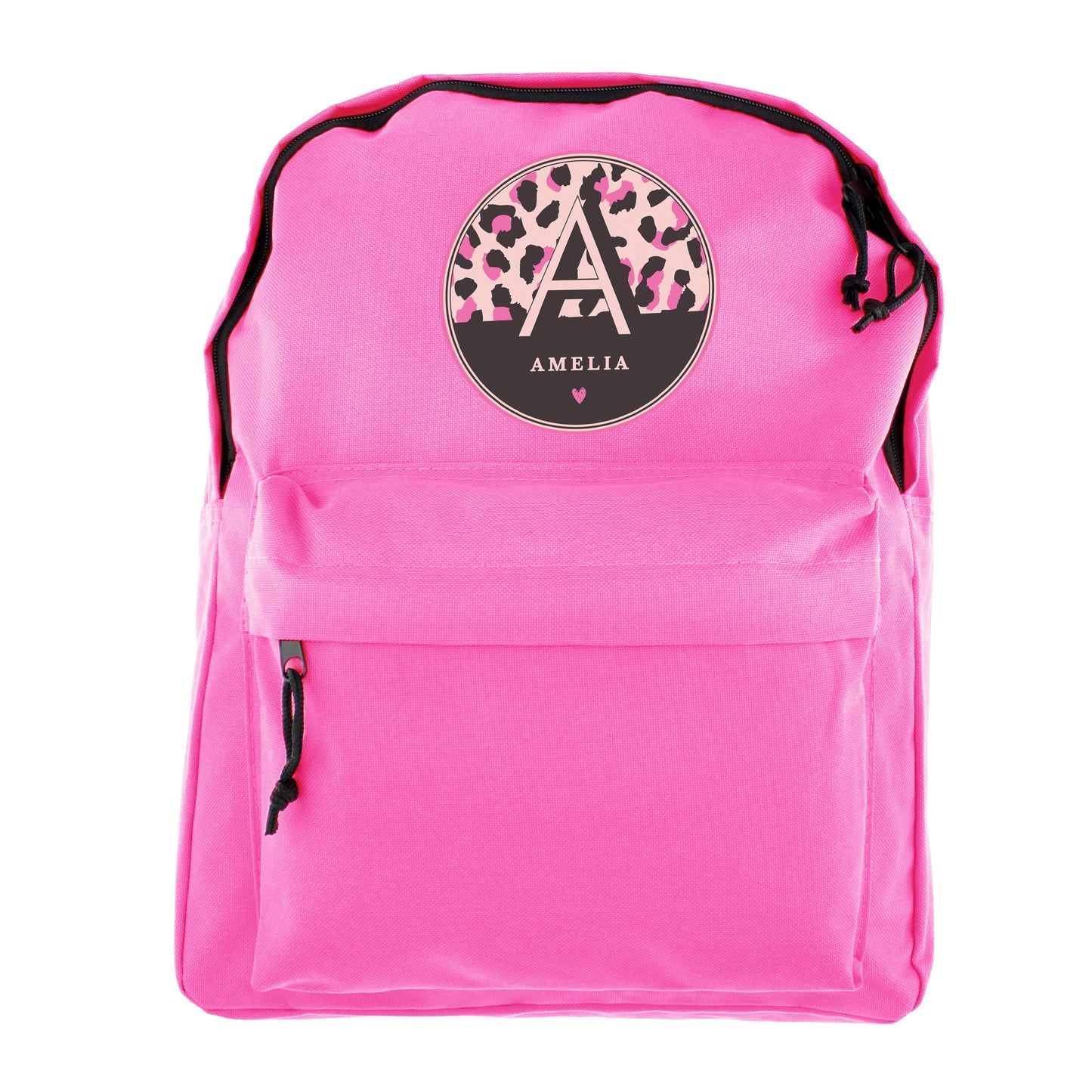 Personalised Leopard Print Pink Backpack: 5 - Kids Bags By Gift Moments