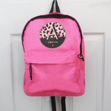Personalised Leopard Print Pink Backpack: 2 - Kids Bags By Gift Moments