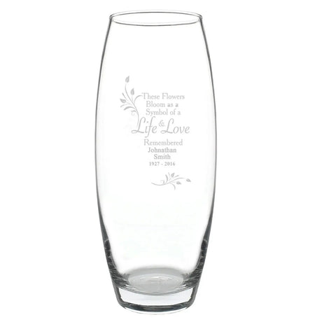 Personalised Life & Love Memorial Vase: 3 - Vases By Gift Moments