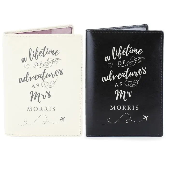 Personalised Lifetime of Adventures Couples Passports: 2 - Passport Holders By Gift Moments