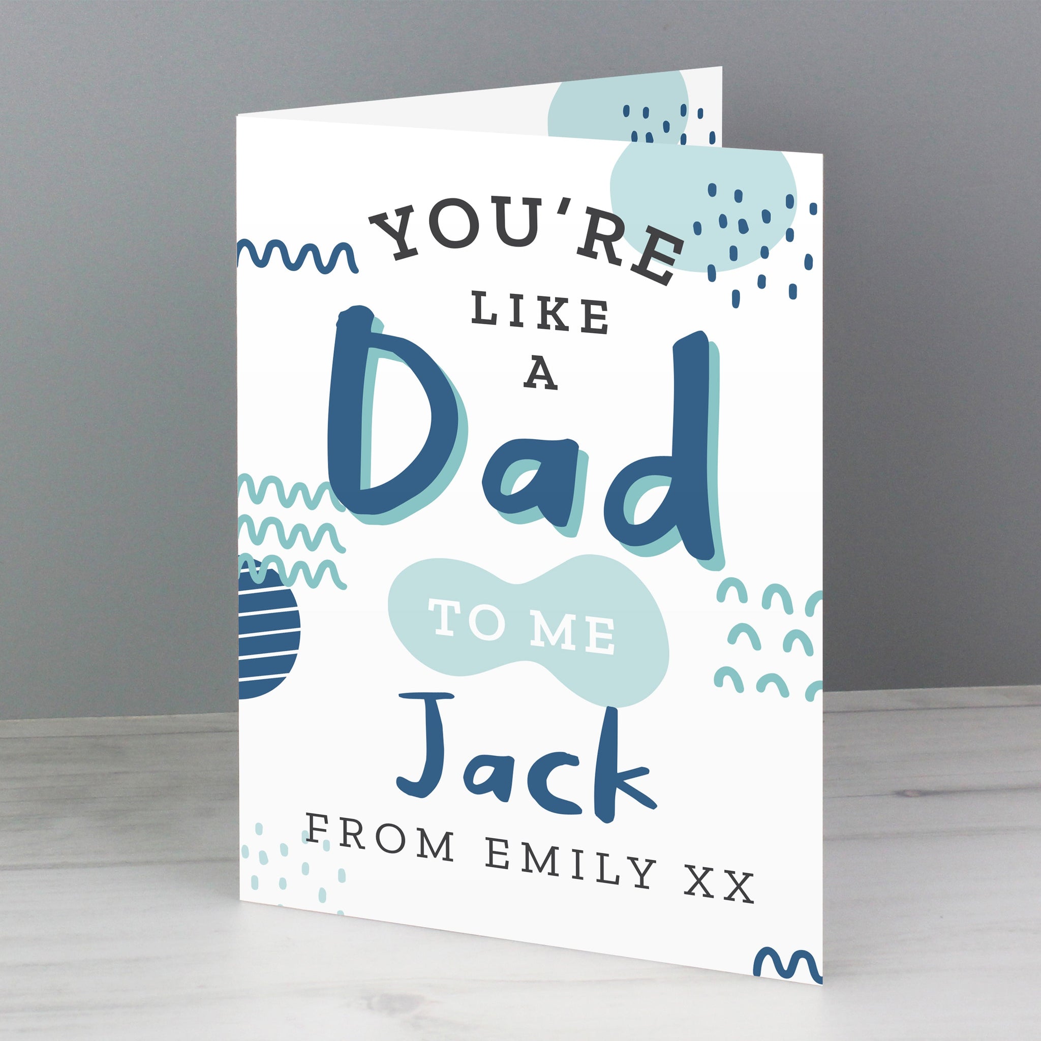 Personalised Like A Dad To Me Card: 1 - Greeting Cards By Gift Moments