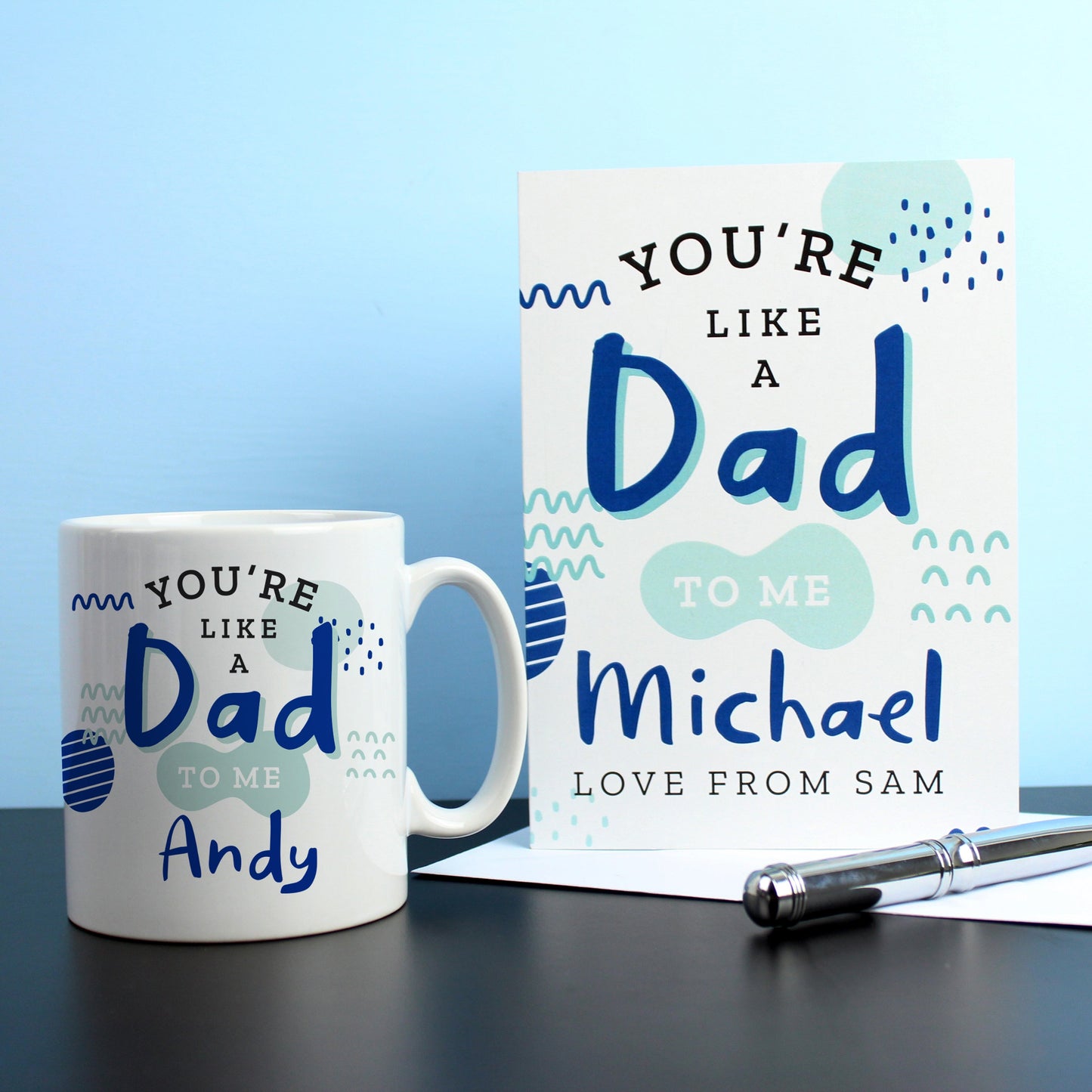 Personalised Like A Dad To Me Card: 4 - Greeting Cards By Gift Moments