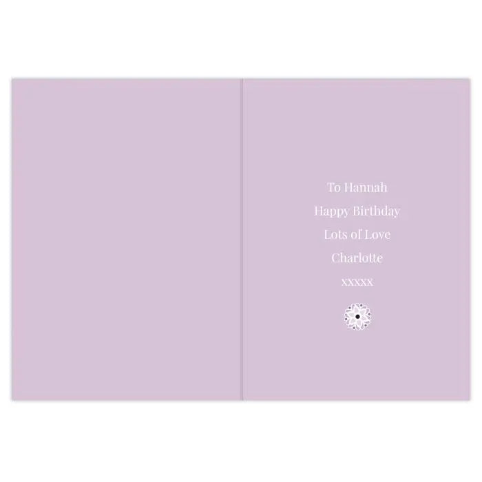 Personalised Lilac Lace Birthday Card: 4 - Greeting Cards By Gift Moments